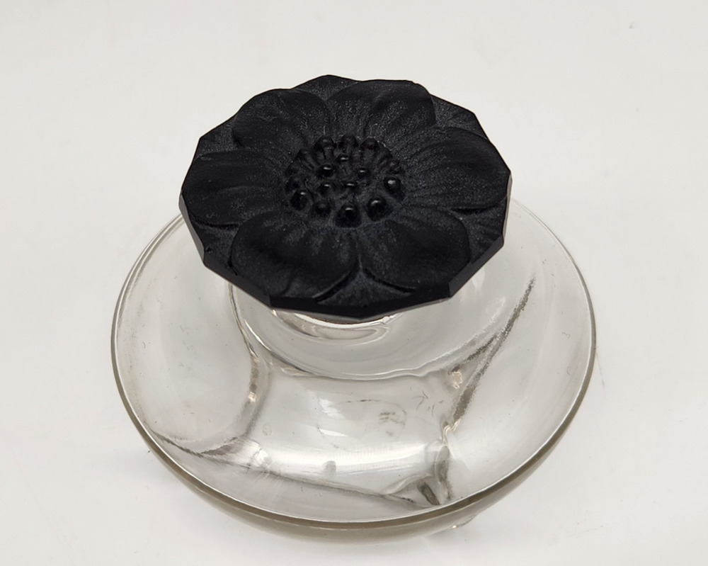 Vintage Caron Le Narcisse Noir Baccarat Crystal Bottle Made In France 2.25''H
